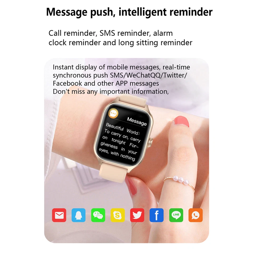 Smart Watch Men Women Bluetooth Heart Rate Sleep Wristwatch For Android and IOS - Image 4 of 4