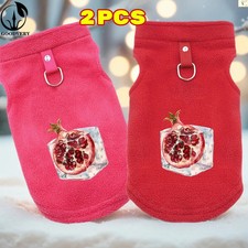2PCS Fruit ice cubes Print Winter Soft Fleece Apparel for Pets, Fashionable and