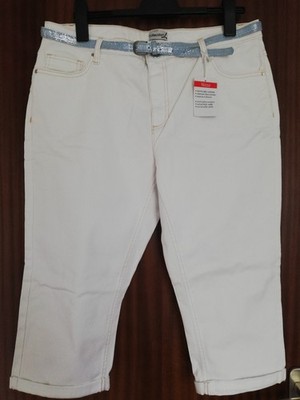 Damen Capri Hose strech 46 Gr COLLECTION L Weiss Neu Mod. Nizza