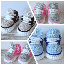NEW BABY CROCHET SHOES TRAINERS SNEAKERS BOOTIES Boots BOOTS