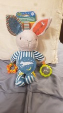 Goodnight Moon Developmental Toy Bunny 11" Blue White Plush