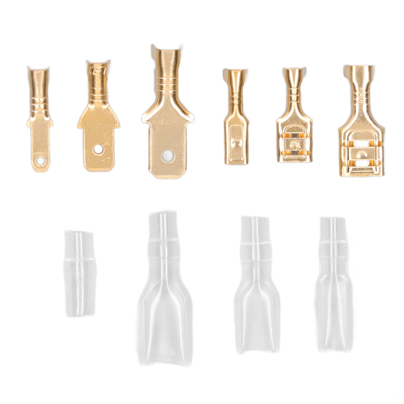 600PCS Brass Crimp Terminal Connector Male Female Brass Spade Connector With