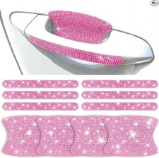 10 PCS Bling Car Door Handle Protector, Shiny Crystal Rhinestone Anti-Scratch Gl