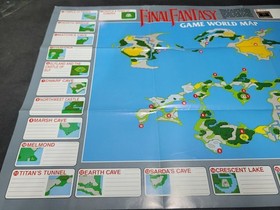 Final Fantasy 1990 Nintendo NES World Map / Enemy Chart NES-FF-USA(B)