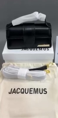 Jacquemus Black Small Shoulder Bag w/ Detachable Strap Logo Dust Bag Box
