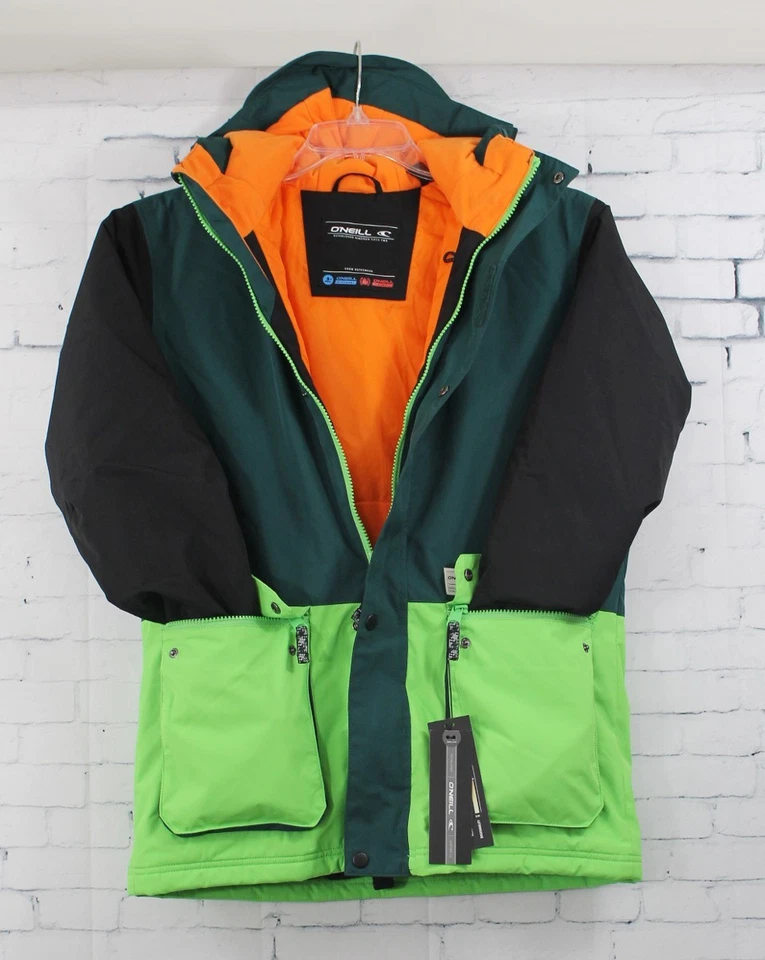 O'Neill Boys Youth Hawking Snowboard Jacket, Size 14 / 170, Botanical Green New - Image 2 of 2