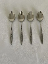Ekco Eterna Silver SANTIAGO Stainless Teaspoons Lot Of 4