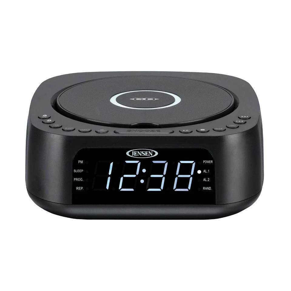 Stereo Digital Dual-Alarm Clock with Top-Loading CD Player, FM Tuner, USB... - Image 3 of 4