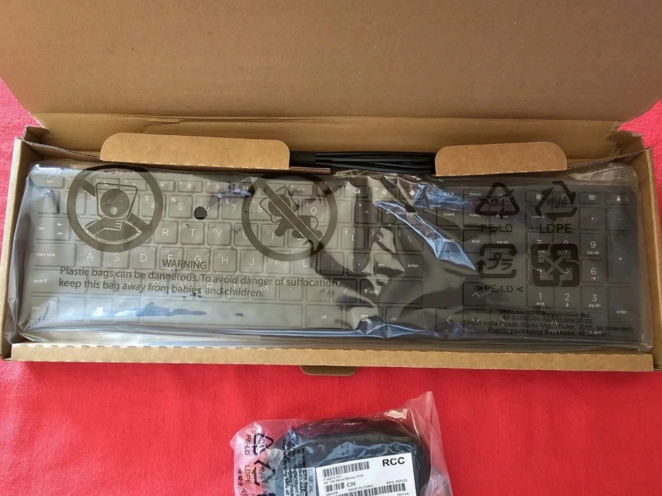 Genuine HP Halley USB Slim Wired Keyboard & 125 Mouse Set L96909-001, MFG 2025 - Image 4 of 4