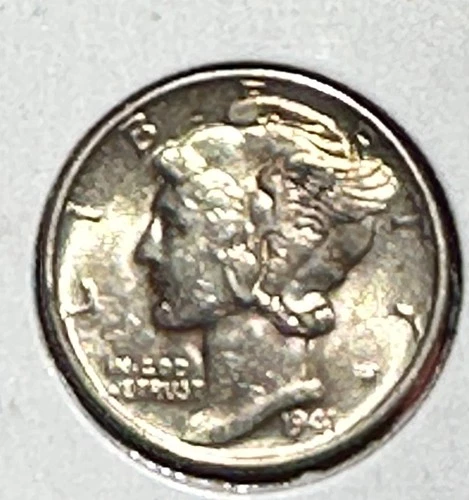 1941 Choice Uncirculated US Mercury SILVER Dime "Philadelphia" Mint! Old US Coin