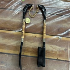 Vintage Horse Head Shoe Horn With Matching Horse Head Brush Bamboo Handles
