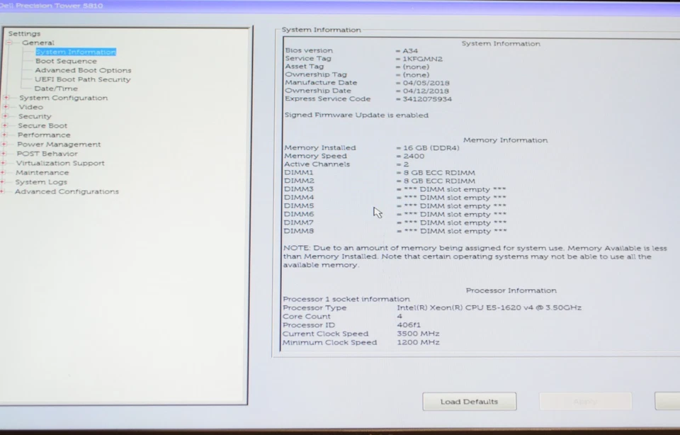 Dell Precision 5810 XEON E5-1620 v4 3.5GHz 16GB Ram Radeon HD 8490 NO HDD NO OS - Image 2 of 4