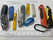 UTILITY KNIVES MIXED MANY TYPES COLORS CHOICES ALL GOOD SHAPE 10 FOR $14 OBO
