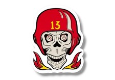 Retro Rat Rod Hot Rod Decal Skull Vintage Reproduction Sticker