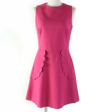 RED VALENTINO Ladies Dress Unused Scallop Design Sleeveless A-Line Pink Size 40