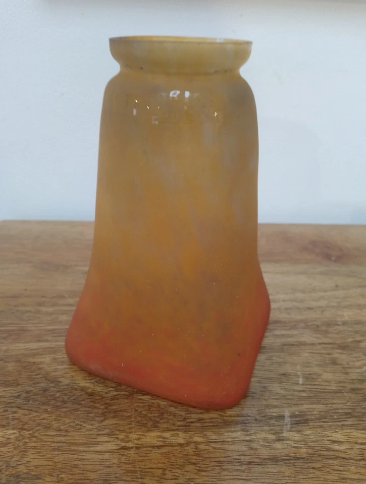 Tulipe pâte de verre signée Muller Frères Lunéville N1 - Photo 2/4