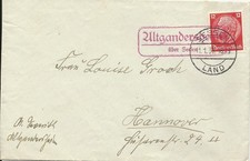 DR 1939, Landpost Stpl. Old Gandersheim and Seesen in Red on Letter with 12 Pf.