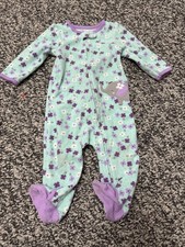 Carter s Baby Girl 6-9 Month Fleece Footed Elephant Sleeper 0095