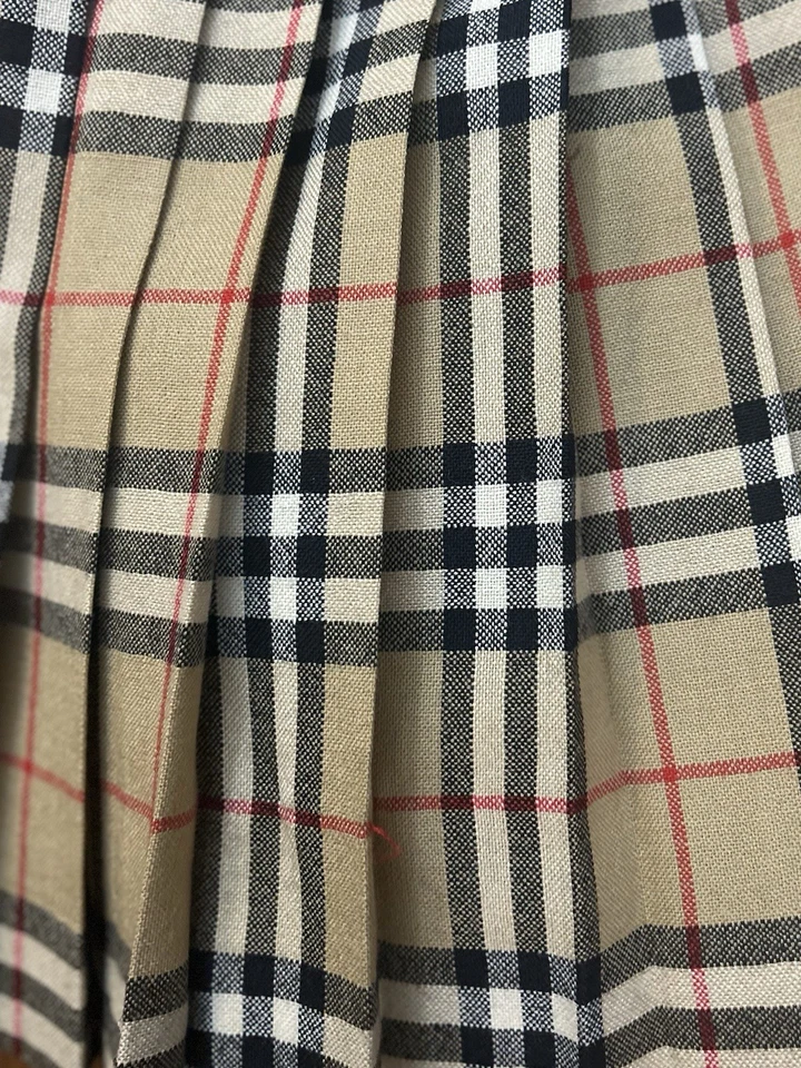 Falda envolvente vintage a cuadros Burberry Nova talla 6 plisada de lana hecha en EE. UU. Foto 4 de 4