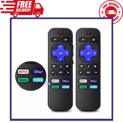 2pack Remote Control Replacement for All Roku TV TCL/Onn Roku/Hisense