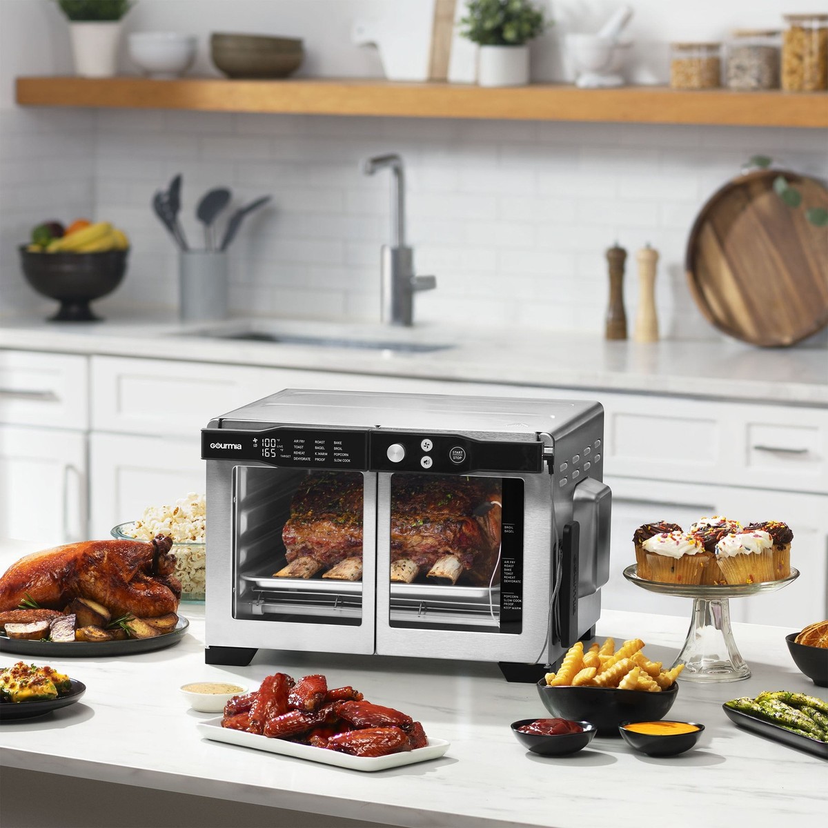 Gourmia French Door Digital Toaster Oven Air Fryer, 24L Capacity