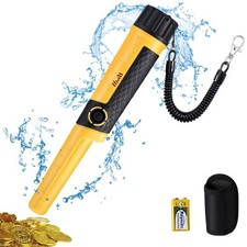 SAKOBS Handheld Pinpointer Metal Detector, Waterproof Metal Detecting Wand wi...
