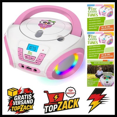 Tunes Kids Boombox CD-Player für Kinder NEU + UKW-Radio + Inklusive Batterien...