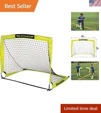 Portable Blackhawk Backyard Soccer Goal - Fiberglass & Steel Construction
