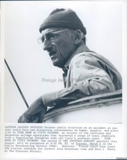 Captain Jacques Cousteau Time Bomb Fifty Fathoms Wirephoto Vintage 8x10