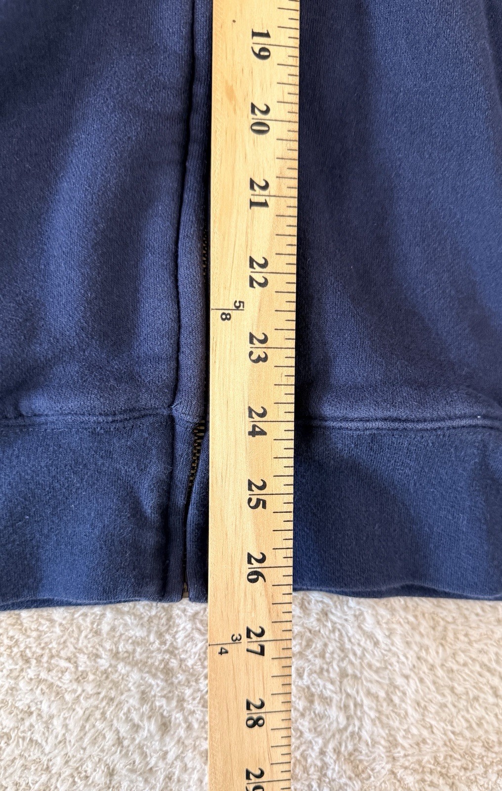 Tommy Hilfiger Men's Large Blue Fleece Full Zip Hoodie - Stylish Comfort image 7