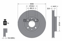 Pagid Bremsscheiben InnenbelüFtet Ø258Mm FüR Dacia Sandero II Logan MCV Renault