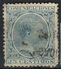 TIMBRE ESPAGNE ESPANA 1889 ROI ALPHONSE XIII BLEU
