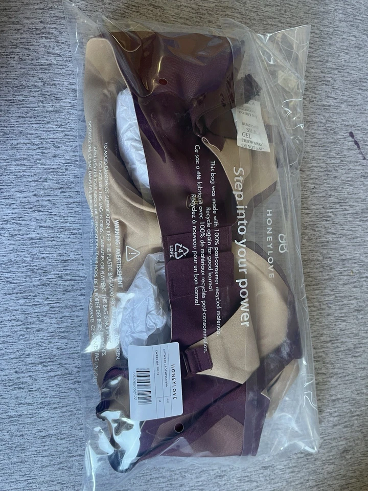 Honey Love Lift Wear Crossover Bra Color Fig Size Medium - Image 3 of 4