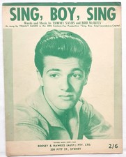 Tommy Sands -Sing, Boy, Sing (From 20th Cent Fox Film)-1957 Australian Sheet Mus