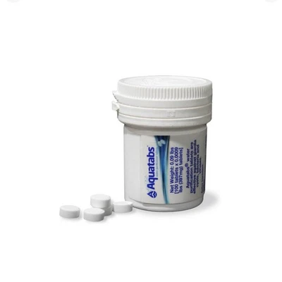 Aquatabs 397mg Water Purification Tablets, 100 Pack