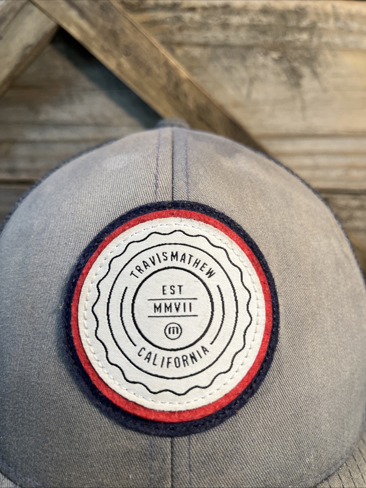 Travis Mathews Snapback Hat Patch California Gray… - image 3