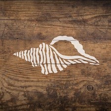 Seashell Nautical Stencil - Reusable Wall Stencils for DIY Beach House Decor