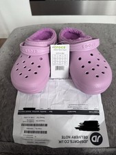 Crocs Sportswear Classic Lined Clog Junior Sandals Footwear Slippers Size 5 JNR
