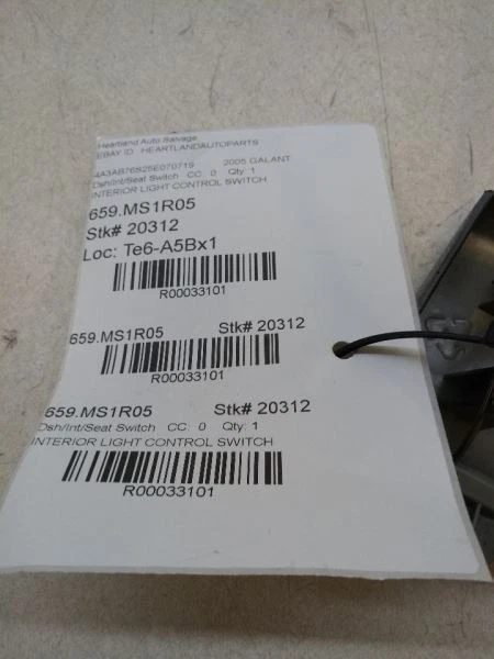 Interruptor de control de luz Mitsubishi Galant 2005 interior atenuado OEM usado  Foto 3 de 3