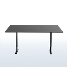 VIVO Electric 71  x 30  Stand Up Desk Workstation, Black Top, Black Frame