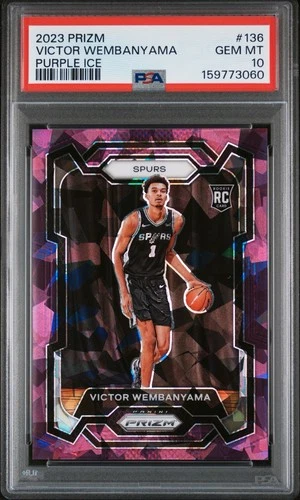 2023 Prizm Victor Wembanyama Purple Ice /149 PSA 10 #136 Rookie RC