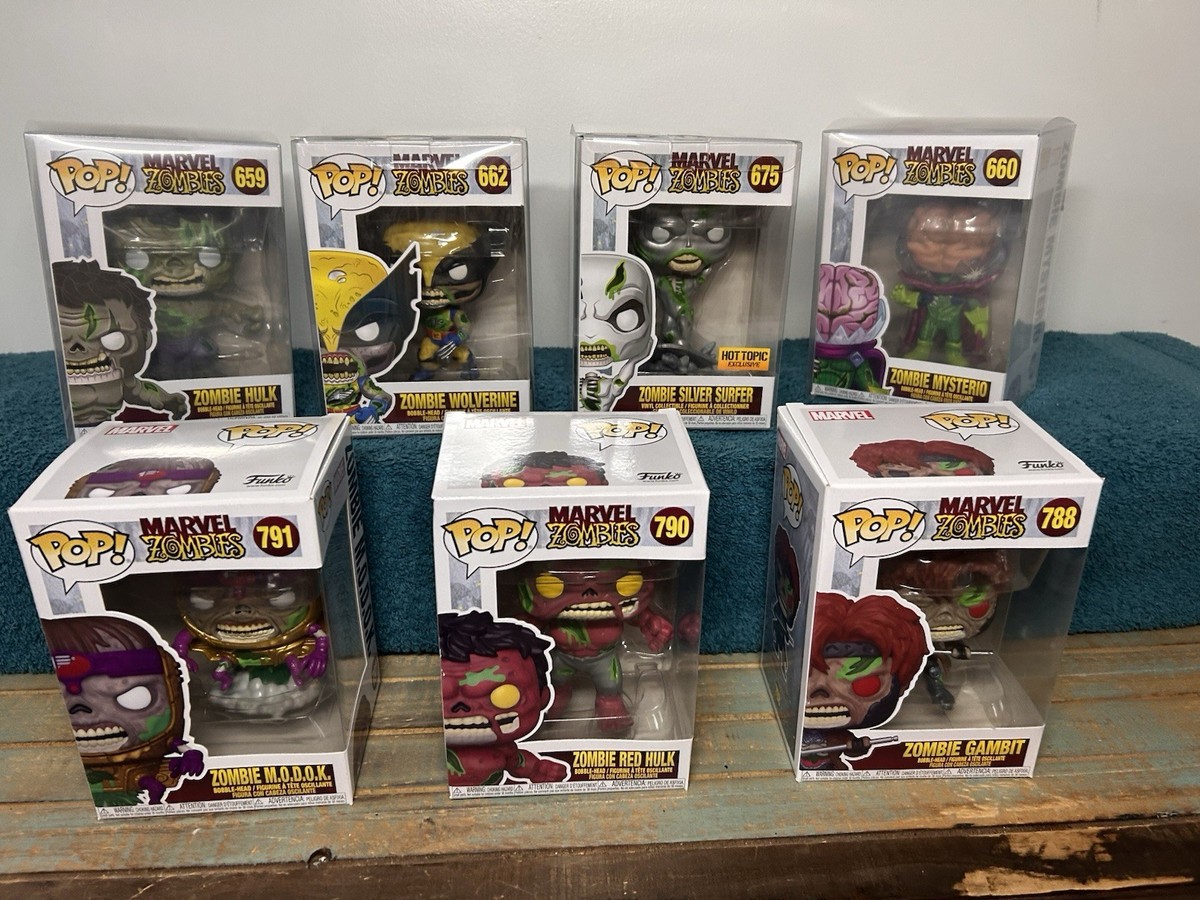 Funko Pop Marvel Zombie Lot 7 Zombie Wolverine #662 Zombie Hulk