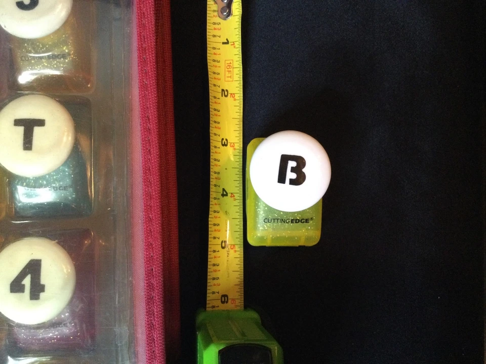 Cutting Edge Scrapbooking Paper Punch Set, 40 Capital Letter/Numbers w/Case - Image 3 of 4