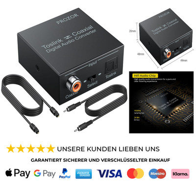 Digitaler Audio-Konverter Optisch Koaxial Bidirektional DTS Dolby AC3 19