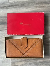 Baronet Vintage Brown Leather Wallet Credit Card Holder In Box New