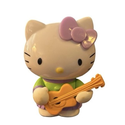 Hello Kitty Figure 2  Goldie Sanrio 2012 E13C Mini Hello Kitty Playing Guitar