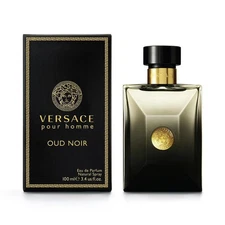 Versace Pour Homme Oud Noir Eau De Parfum 3.4oz Men Oriental Woody Floral Scent