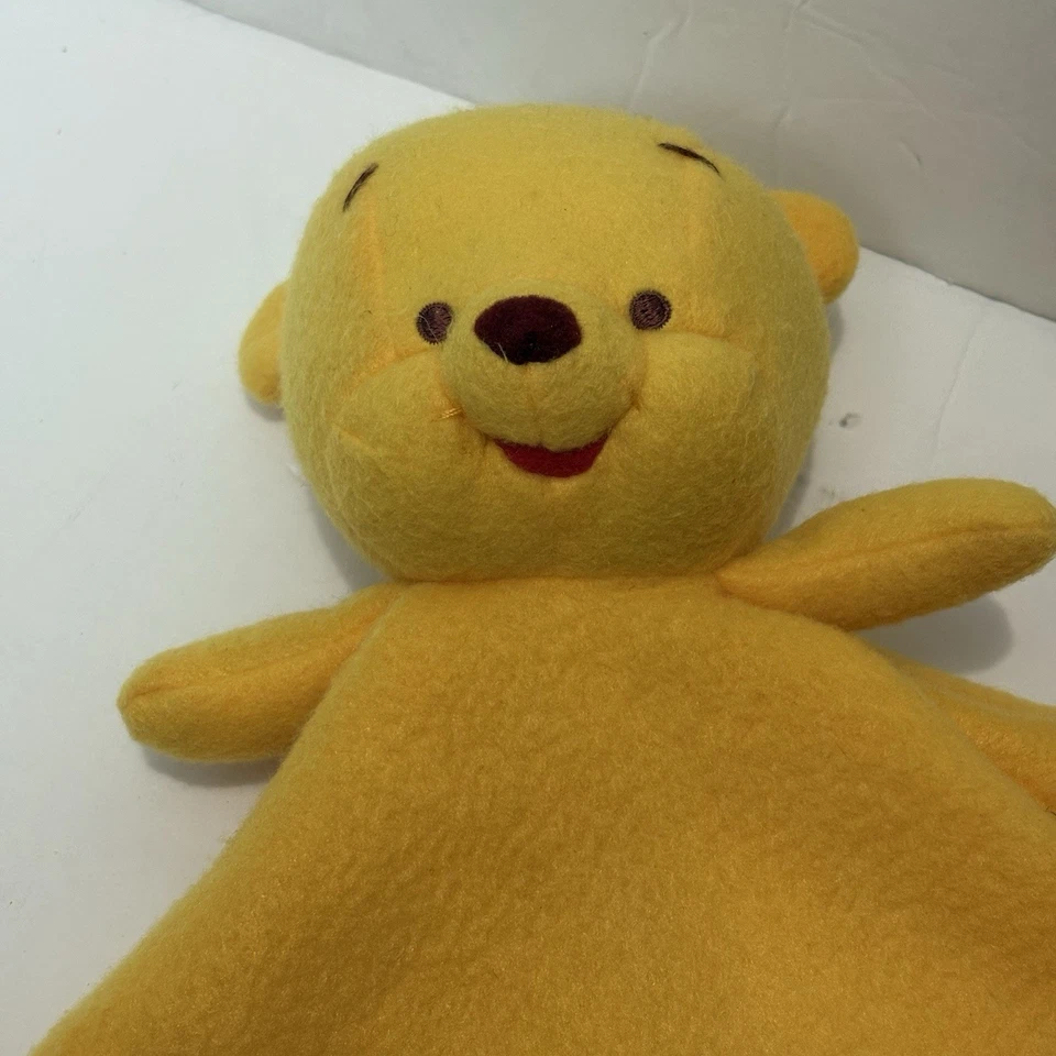 Disney Winnie The Pooh Lovey Manta de Seguridad Amarillo Miel Polar Bebé Niños Foto 3 de 4