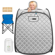 1.8L 800W Portable Steam Sauna Folding Home Spa Tent Body Slim & Detox Therapy