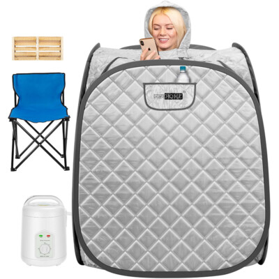 1.8L 800W Portable Steam Sauna Folding Home Spa Tent Body Slim & Detox Therapy